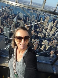 selfie Muriel Lardet vue plongeante empire state building